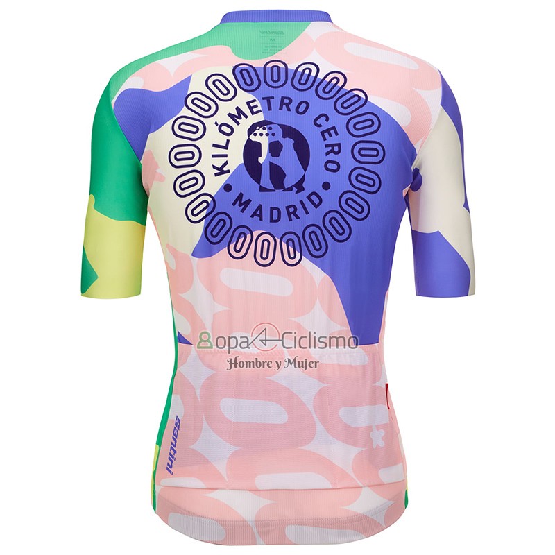 Vuelta Espana Ropa Ciclismo Culotte Corto 2023 Hombre Mangas Cortas Rosa